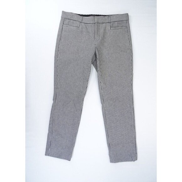 Banana Republic Womens Chino Pants 8 Black White Herringbone‎ Sloan - Picture 1 of 5